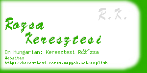 rozsa keresztesi business card